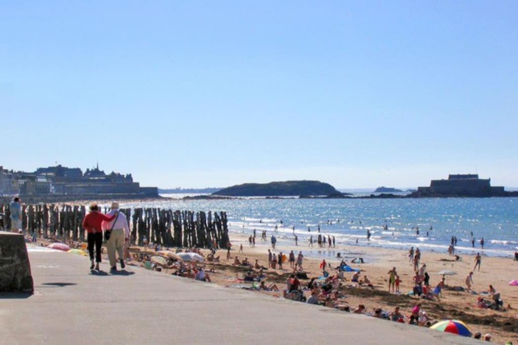 St Malo Maison Avec Jardin Proche Gare Plage Intramuros Chien Admis Parking Gratuit Saint-Malo Exterior foto